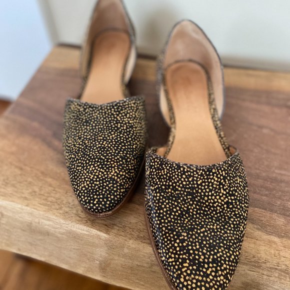 Madewell The Marisa d'Orsay Flat in Spotted Calf Hair Size 8 - Picture 7 of 11